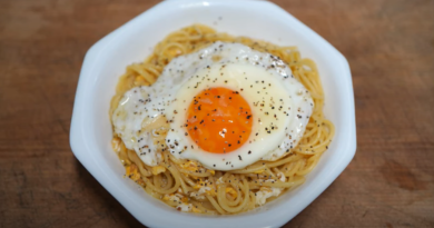 どんべえ社長が作る昔の味たまごを使った『貧乏人のパスタ』